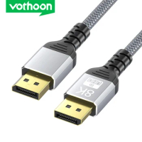 Vothoon Displayport 1.4 Cable 8K 60Hz 4K 144Hz DP to DP Cable Ultra HD Video Audio Cable for Laptop TV Xbox Projector Monitor