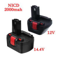 2.0Ah Ni-CD Battery 12V For Bosch BAT043 GSR 12 VE-2 GSB 12 VE-2 Screwdriver electric drill 14.4V For Bosch BAT038 BAT040 BAT140