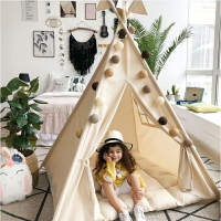 兒童帳篷 遊戲屋 兒童帳篷室內游戲屋家用寶寶男孩女孩公主城堡小房子玩具屋印第安『my0836』
