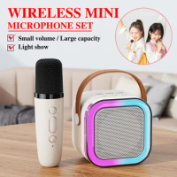 K12 Speaker Wireless Bluetooth Audio Small Home Ktv Karaoke Microphone Professional Children's Singing Bluetooth Speaker Column