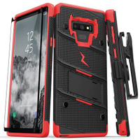 【美國代購】Zizo Bolt系列Galaxy Note 9保護套 軍用級摔落測試和 黑色/紅色