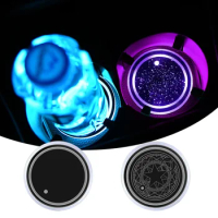 Luminous Car Water Cup Coaster Light Drink Holder Non-slip Pad LED Mat For SAAB 9-3 93 9-5 9 3 9000 9 5 Turbo X Monster 4289-X