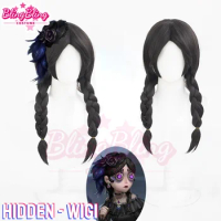 Identity V Hidden Cosplay Wig Game Identity V Toy Merchant Wig Hidden Toy Merchant Cosplay 50cm Double Horsetail Black Wig