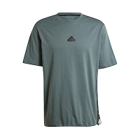 Adidas M CE Q1 T IN3709 男 短袖 上衣 T恤 運動 訓練 休閒 下擺拉繩 棉質 舒適 藍灰