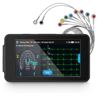 WIFI Portable ECG Machine 6/12 lead ecg monitor pocket ecg machine Portable data recording Heart ECG Monitor Measurement Machine
