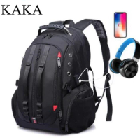 KAKA 17 inch Laptop Backpack Large Capacity Men Travel Bag Men Backpack bag Business Men Shoulder Bag Water Proof Rucksack
