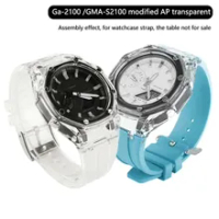 Suitable for Casio GA2100 Modified Oak Glacier Transparent Jelly Case Strap GMA-S2100 Watch Accessories