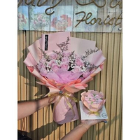 Buket Cake Mix Mawar Boucake Kue Mini Birthday Wisuda Anniversary Rose Baby Kado Cowok gif ulath bun