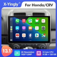 Car Multimedia Stereo Radio Player 2K 13.1 Inch Android 12 For Honda/CRV 2006-201 GPS 8 Core Carplay 4G WiFi
