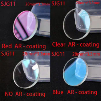 28mm*3.3mm Flat Sapphire Crystal For SKX013 SKX015 Blue/Red/Clear AR Coating Watch Glass Replacement Mod Part