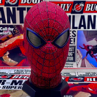 Customized Super Spider Man 1 Mask Movie Reveal Garfield Version Peter Parker Handmade Headgear Maxrich Studio 1:1 Friend Gifts