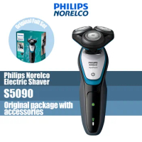 Philips Norelco Electric Shaver series 5000 S5090, Wet &amp; dry, electric rotation shaver for men, Black