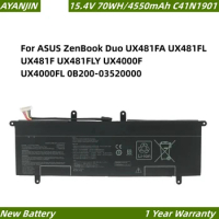 C41N1901 15.4V 70WH Laptop Battery For ASUS ZenBook Duo UX481FA UX481FL UX481F UX481FLY UX4000F UX4000FL 0B200-03520000