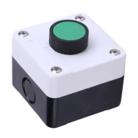 New Push Button Switch Box Weatherproof IP54 Green Push Button Switch One Button Control Box for Gate Opener XDL55-B101H29