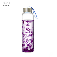 ZERO原點居家 彩色提把玻璃水瓶 240mL 輕便隨身瓶 耐熱玻璃水瓶 登山戶外郊遊自行車 運動隨身瓶