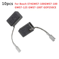 10pcs Carbon Brushes 6.5×8×13mm For Bosch E74 GWS7-125 GWS7-100T GOP250CE Electric Motors Power Tools Spare Parts Replacement