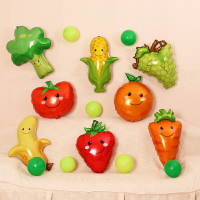 寶寶生日裝飾布置蔬菜氣球主題香蕉草莓葡萄玉米西蘭花蘿卜氣球