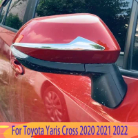 For Toyota Yaris Cross 2020 2021 2022 ABS Chrome Car Side Door Mirror Cover Trim Car Decoration Frame Cover Stickers Styling