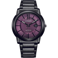 CITIZEN 星辰錶 Eco-Drive 光動能時尚紳士錶(AW1217-83X)-42mm-紫面鋼帶【刷卡回饋 分期0利率】【APP下單22%點數回饋】