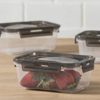 KOMAX  BBLOCK韓國製3件套密氣食物盒-灰色1.3L  
