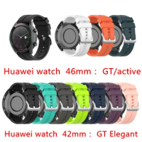 100pcs 21.5MM 22mm Silicone Watch Strap for Honor Magic/Huawei watch GT acitve 46mm Wrist Strap For 42mm GT Elegant watchband