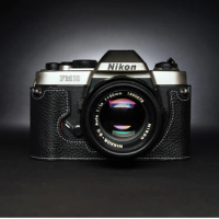 Design for Nikon FM10 Handmade Genuine Leather Camera Half Case Camoera Cover Bag