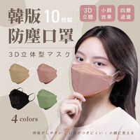 【韓版防塵口罩】立體口罩 魚型口罩 魚嘴柳葉折疊口罩 3D口罩 KF 防塵口罩 莫蘭迪色口罩