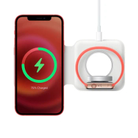 Magnetic Safe Duo 15W Fast Wireless Charger Pad For Apple Watch iPhone 12 Pro Max Airpods Pro QI Wireless Charging Dock station
