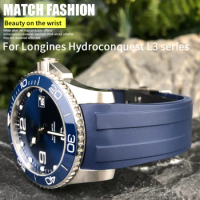 19mm 20mm 21mm 22mm High Quality Rubber Watch band Fit for Longines Hydroconquest L3 780 781 782 841 Waterproof Silicone Strap