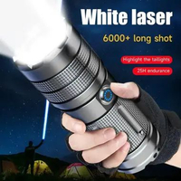 Senter Cas Police Swat Senter Led 300W Super Terang Portabel Zoom Rechargeable Ipx8 Tahan Air 18650 