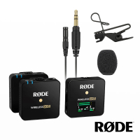 【RODE】Wireless GO II 一對二微型無線麥克風+Lavalier GO 專業級領夾式麥克風-黑色(公司貨)