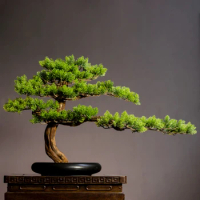 Home Welcoming Pine Ornaments Simulated Ceramic Bonsai for Living Room Entrance Decorations Decor Decoration Crafts Garden