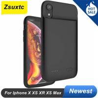 For iPhone XR Battery Case For iPhone X XS XS Max Soft Silicone Cover Charging Bank Power Case For iPhone XR Battery Case