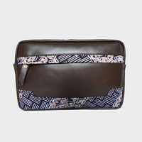 Handbag Pria Kulit Asli CVB1 Mix Batik Garut Corporate Souvenir CVB1 Brown