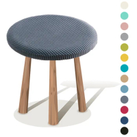 LZ Bar Stool Covers Round Bar Stool Covers Elastic Bar Stool Cushion Cover Washable Stool Cushion Slipcover for 30-40CM Chair