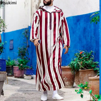 Pakaian lelaki DSJMuslim Kaftan jubah Pakistan tradisional etnik longgar timur tengah Thobe Kurta Ar