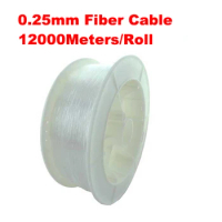 0.25mm diameter 12000m/roll PMMA fiber optic cable end glow, Optic Fiber Light for decoration lighting