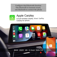 Hualingan 128G CarPlay AI box for 2020 BMW idrive7 G05 G06 upgrade Apple CarPlay Android Auto Navigation adapter