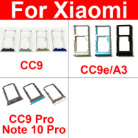 SIM Card Tray Holder For Xiaomi Mi Note 10 CC9E A3 CC9 9 Lite Pro Sim Reader Card Slot Adapter Replacement Parts
