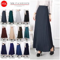MK Women Skirt Women Maxi Skirt Elastic A Line Maxi Long Skirt Women Muslimah Skirt Perempaun [S24/5