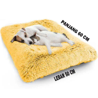 Bantal Kucing Bulu Besar/Tempat Tidur Kucing/Ranjang Kucing/Alas Tidur Pasti Ori