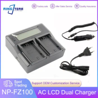 NP-FZ100 NPFZ100 NP FZ100 Battery LCD Dual Charger for Sony A6600 a7m3 a7rm3 a7r3 a9 a9R a7R a7 a7c a7r4