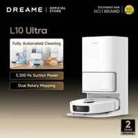 Dreame L10 Ultra Robot Vacuum | Auto Empty, Wash, Hot Dry | 5,300Pa Suction | Mop Raising 7mm