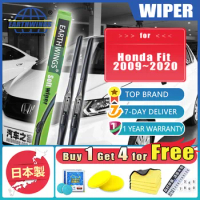 Front Rear Wipers For Honda Fit Jazz 2009~2020 2016 2015 GE8 GE6 GK5 Windshield Blades Rubber Accessories Protective Windscreen