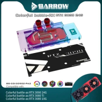 Barrow RTX 3090 Watercooler For Colorful RTX 3080 3090 Battle AX Video Card GPU Water Block Radiator 5V BS-COI3090Z-PA2