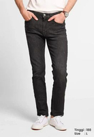 MANZONE - Dalton - Celana Denim Panjang Pria Slim Fit - Black 33 Black