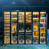 4Stainless steel constant temperature wine cabinet custom villa basement wine cellar factory wholesale