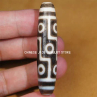 Ancient Tibetan DZI Beads Old Agate Lucky 9 Eye Totem Amulet Pendant GZI