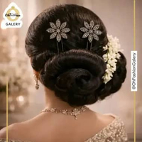 OHFASHION Tusuk Sanggul Jerman Cokelat Tusuk Sanggul Konde Rambut Sepasang 02