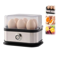 takethe New 200W Power Eggs Boiler Space Saving 6 Eggs Capacity Smart Egg Cooker Stainless Steel Aut